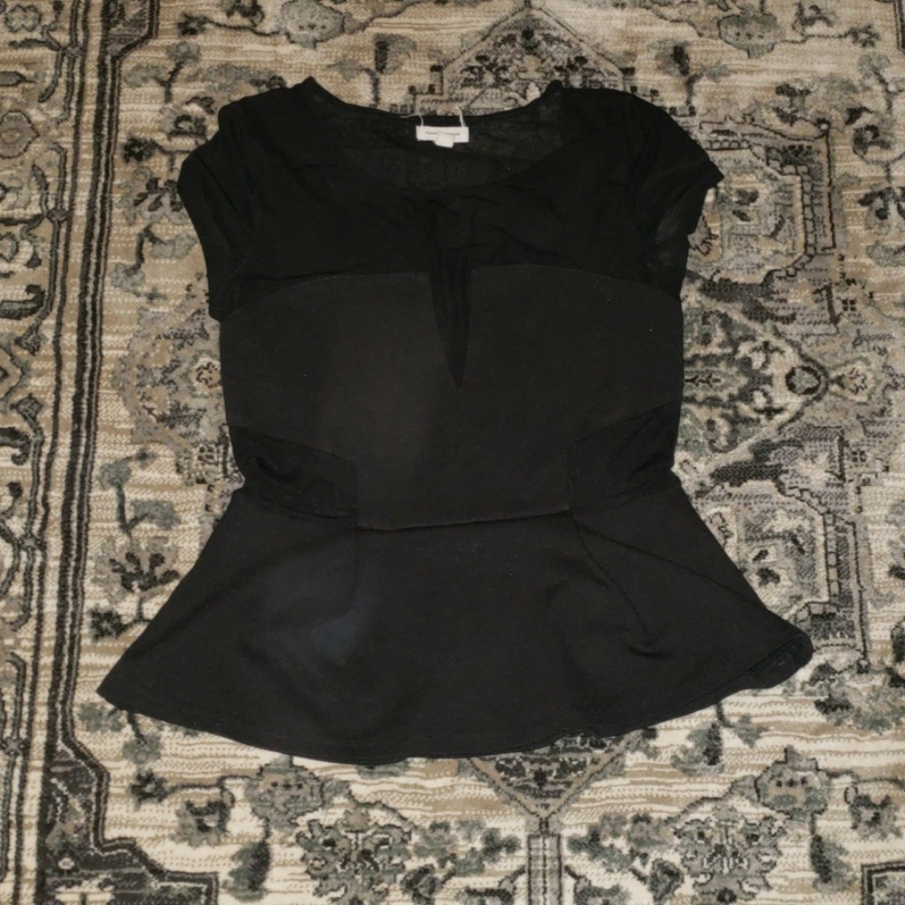 Black sheer blouse